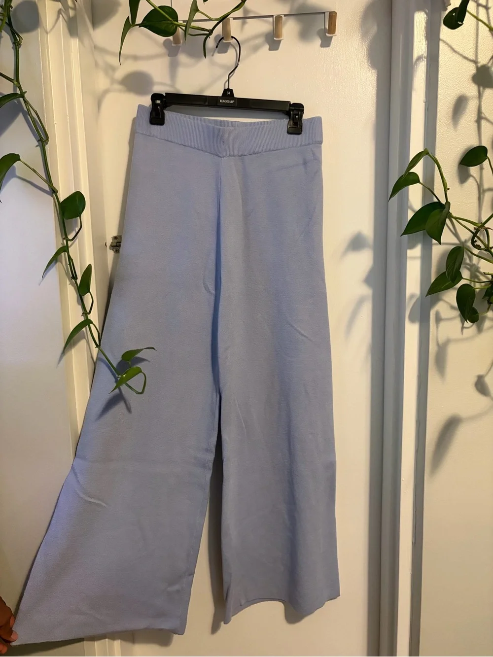 Two-Piece Set: Sincerely Jules Striped Sweater + Wide-Leg Knit Pants